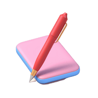 a pink and blue pen sitting on top of a pink and blue box